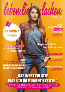 LIA REYNA Cover Magazin leben.lieben.lachen                